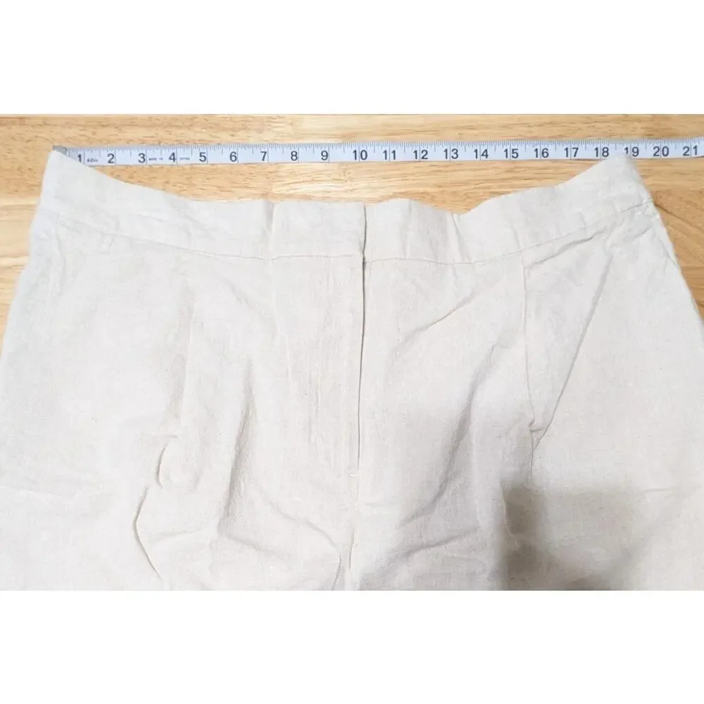 City Chic Sicilian Beige Linen Cotton Pocket Shorts Womens Trendy Plus Size 18 - Picture 2 of 13